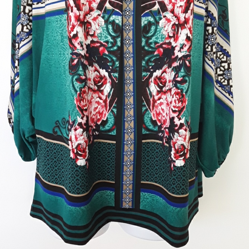 New York & Co Dolman Cold Shoulder Blouse XL - Picture 3 of 15